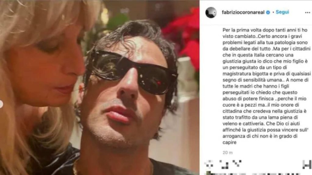 Fabrizio Corona, il dolore di mamma Gabriella: il lungo messaggio