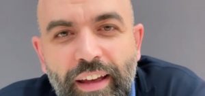 Roberto Saviano. Foto presa dal suo profilo Instagram